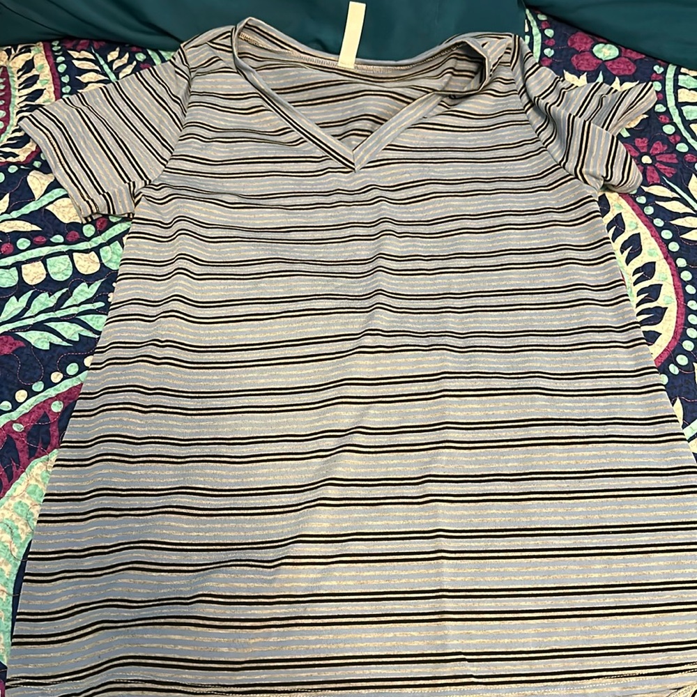 V-Neck Striped LulaRoe Shirt